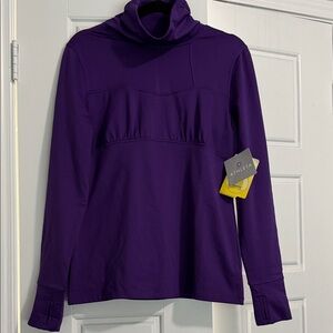 Athleta Deep Purple Turtleneck Long Sleeve Top